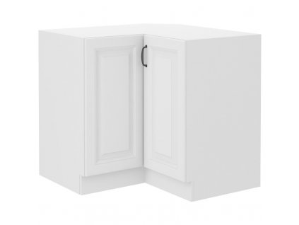 Bílá rohová kuchyňská skříňka Stipe 90x90 cm s tichým zavíráním