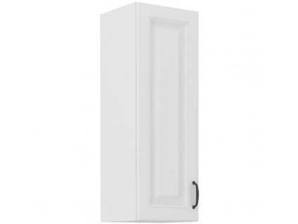 Bílá kuchyňská skříňka Stipe 30 G 90 s tichým zavíráním a 3 policemi