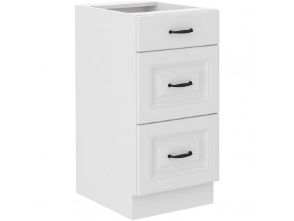 Bílá kuchyňská skříňka Stipe 40 D 3S BB, 40x82x52 cm, odolné lamino