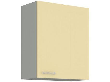 Kuchyňská skříňka Karpo 60 cm, krémový lesk/šedá, tichá, moderní