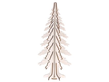 Strom - dřevěná dekorace na postavení, barva bílá (Barva Bílá)