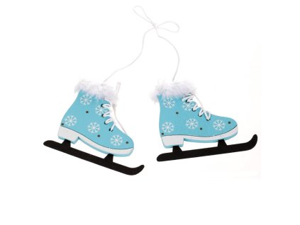 Brusle závěsné - dřevo, barva modrá, cena za balení (2 ks) (Barva Modrá)