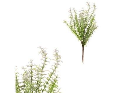 Zeleň - umělý trs, zápich, bílé špičky (Barva Zelená)