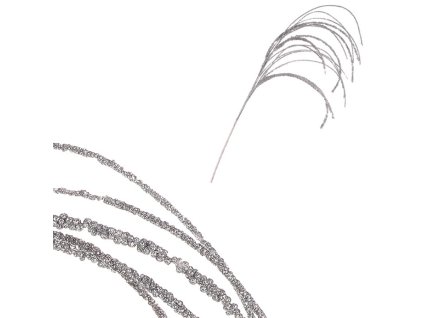 Větev - umělá převislá, se třpytkami, stříbrná (Barva Stříbrná)