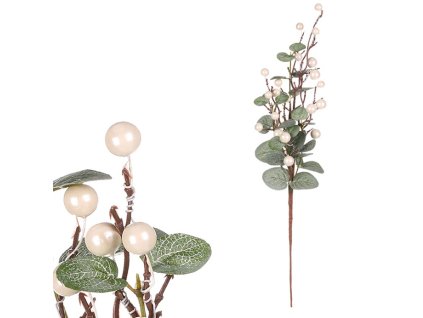 Větev s perlami, perlová barva. (Barva Bílá)