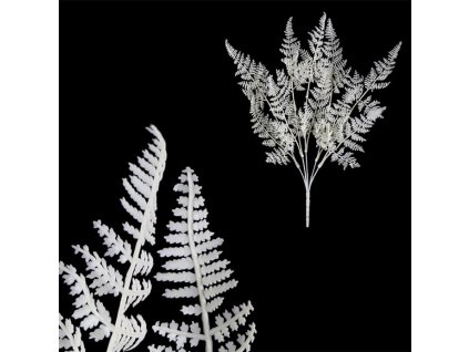 Kapradí - umělý trs, barva krémová (Barva Bílá)