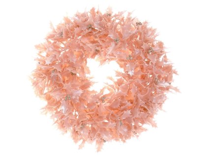 Věnec cesmínový, barva lososová. (Barva Růžová)