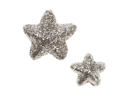 Hvězdičky z polystyrenu,měděné, mix 2 velikostí. Cena za 1balení (Barva Měděná)