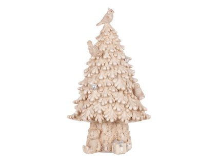 Stromek - polyresinová dekorace, barva béžová (Barva Béžová)