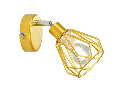 Nástěnná lampa, zlatá/kov, OKIRA TYP 2
