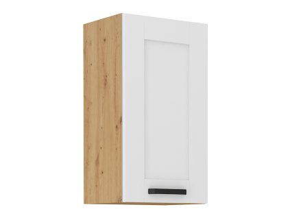 Moderní bílá horní skříňka LULA 40 G-72 1F s dub artisan detailem