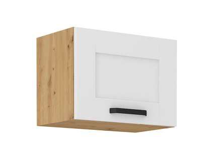 Moderní horní skříňka LULA 50 GU-36 1F, bílá/dub artisan, 50x36x31 cm