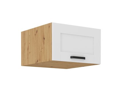 Moderní horní skříňka LULA 60 NAGU-36 1F, bílá s dubem artisan, 60x57x36 cm
