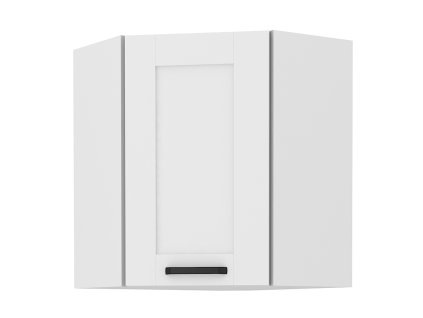 Rohová horní skříňka LULA 58x58 cm, bílá, MDF, moderní design