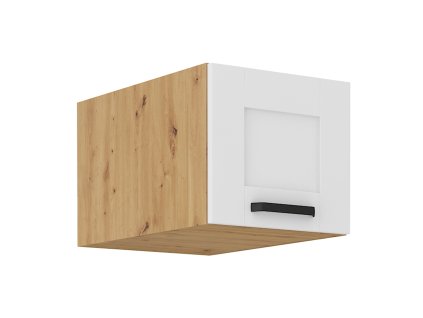 Moderní horní skříňka LULA 40 NAGU-36 1F, bílá s dub artisan, 40x36x57 cm