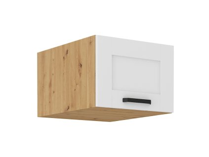 Moderní horní skříňka LULA 50 NAGU-36 1F, bílá/dub artisan, 50x36x57 cm