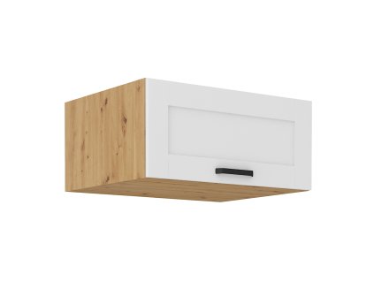 Moderní horní skříňka LULA 80 NAGU-36 1F, bílá/dub artisan, 80x36x57 cm