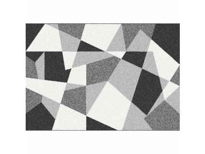 Koberec, černá/šedá/bílá, 67x120, SANAR
