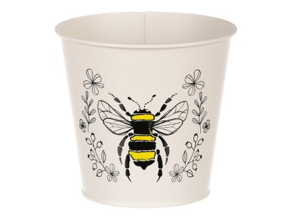 Obal kovový - motiv včelky, barva krémová (Barva Krémová)