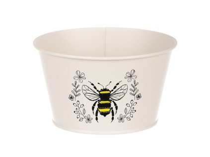 Obal kovový - motiv včelky, barva krémová (Barva Krémová)