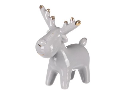 Sob - keramická figurka, barva šedá (Barva Šedá)