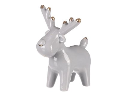 Sob - keramická figurka, barva šedá (Barva Šedá)