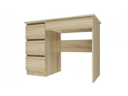 Funkční psací stůl Miles L - moderní dub sonoma, prostorné zásuvky