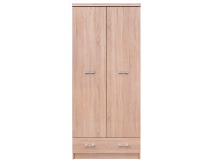 Dvoudveřová skříň 2D1S, dub sonoma, 80x57x183 cm, TOPTY TYP 30