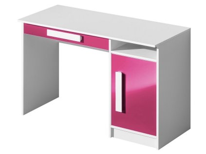 Pracovní stůl GULLIWER 9 výběr barev (barva dom-bílá-lesk, Vyberte si barvu úchytu: dom-uch-bílá)