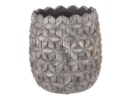 Váza betonová - mozaika květů, barva šedá (Barva Šedá)