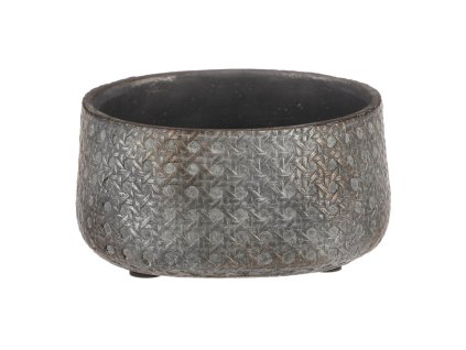 Obal na květiny - kulatý, betonový (Barva Šedá)