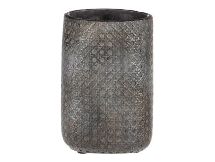 Váza betonová - s mozaikou, barva šedá (Barva Šedá)