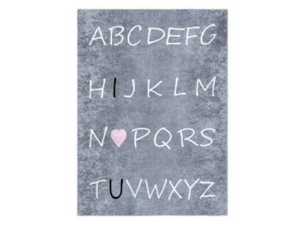 Dětský kusový koberec Junior 52106.801 Alphabet grey (Rozměry koberců 120x170)