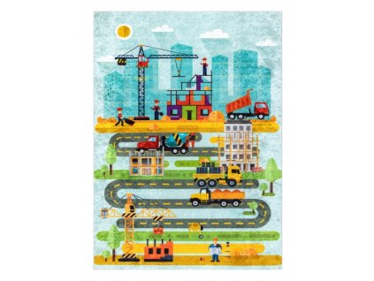 Dětský kusový koberec Junior 52105.801 Construction site (Rozměry koberců 160x220)
