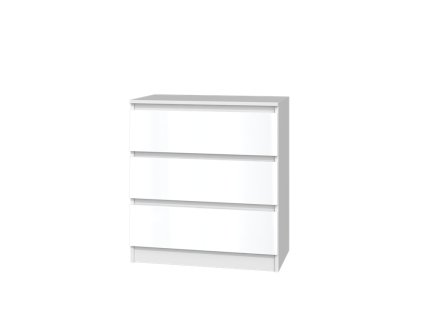 Komoda Malvína M3 bílý lesk
