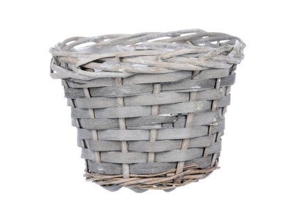 Obal dekorační proutěný s igelitem, barva šedá (Barva Šedá)