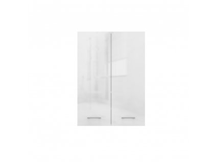 Závěsná koupelnová skříňka Pema 2DD MINI bílý lesk