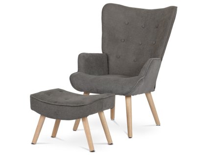 Křeslo ušák, hnědá, látka, AK-302 LAN2 (Barva Hnědá)