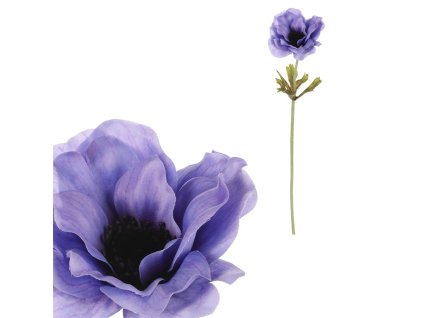 Sasanka - umělá řezaná květina, modrá (Barva Modrá)