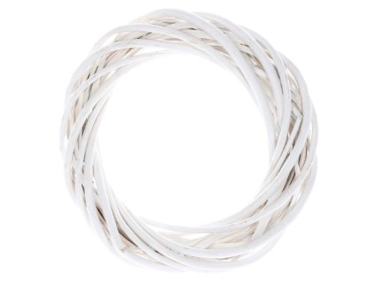 Proutěný věnec - pr. 20 cm, bílá barva (Barva Bílá)