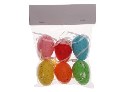 Vajíčka plastová - mix 6 barev, cena za balení (6 ks) (Barva Vícebarevná)