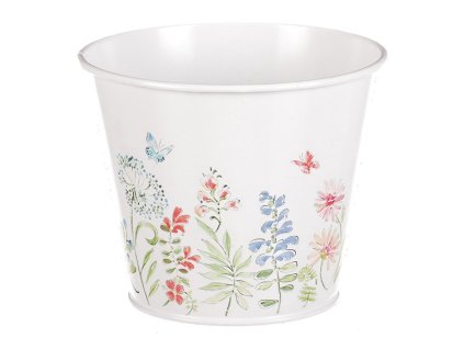 Kovový obal na květiny, květinový design. (Barva Vícebarevná)