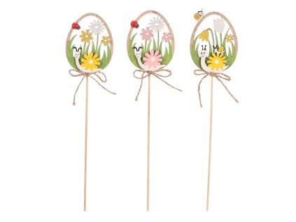 Vajíčko se šnekem - zápich, mix 3 barev, cena za 1 ks (Barva Vícebarevná)