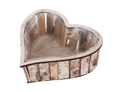 Srdce břízové, obal na květiny. (Barva Přírodní)