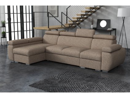 Sedací souprava Bodie L Aragon světle hnědá