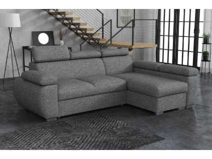 Sedací souprava Bodie pravá Aragon tmavě šedá