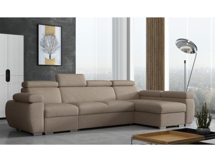 Rozkládací sedací souprava Bodie P Anthology, světle hnědá, 315x170 cm