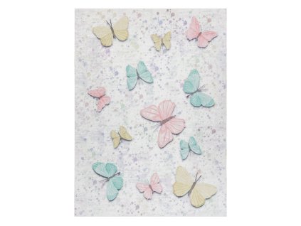 Dětský kusový koberec Bambino 1610 Butterflies cream (Rozměry koberců 80x150)