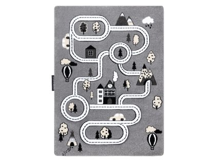 Dětský kusový koberec Petit Town streets grey (Rozměry koberců 120x170)