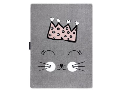 Dětský kusový koberec Petit Cat crown grey (Rozměry koberců 140x190)
